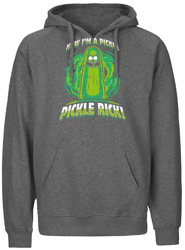 Now I'm A Pickle - picklerick, rick, morty, adult swim, olipop, adult, cartoon, trickfilm - Fairtrade Hoodie