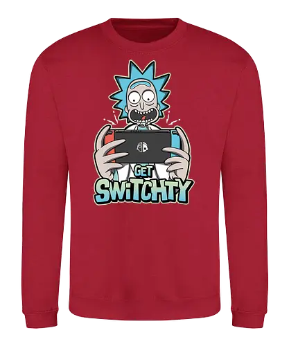 Get Switchy - rick, morty, switch, schwifty, adult swim, mashup, gaming, console - Sweatshirt