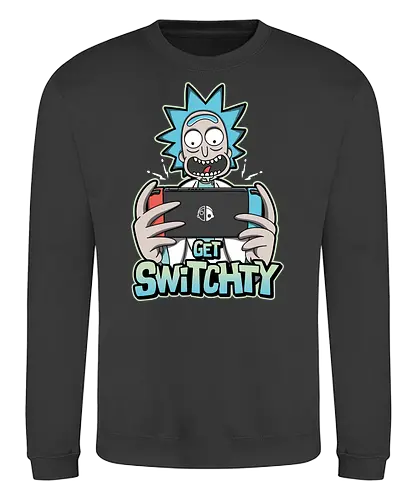 Get Switchy - rick, morty, switch, schwifty, adult swim, mashup, gaming, console - Sweatshirt