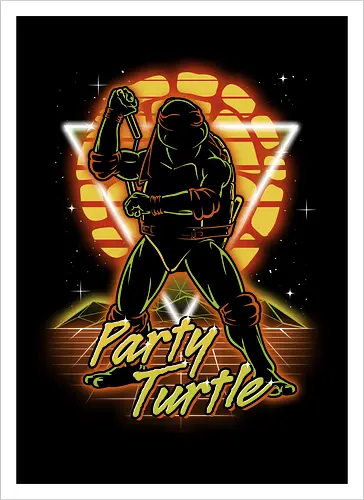 Retro Party Turtle