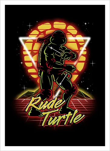 Retro Rude Turtle