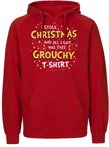 I Stole Christmas - grinch, the grinch, fun, christmas, weihnachten, dr seuss, dr. seuss - Fairtrade Hoodie