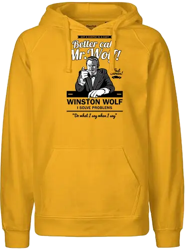 Better call Mr. Wolf - Retro, winston wolf, winston wolfe, movie, 90s, tarantino, crime, leiche, corpse - Fairtrade Hoodie