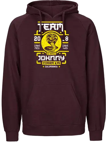 Team Johnny - cobra kai, tv, Johnny san, karate, serie, Dojo, Strike first, Strike hard - Fairtrade Hoodie