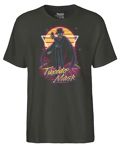 Retro Tuxedo Guardian - sailor, moon, tuxedo, Magical Girl, anime - Fairtrade T-Shirt
