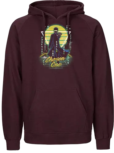 Retro Virtual Chosen One - matrix, retro, neo, 90s - Fairtrade Hoodie