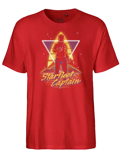 Retro Starfleet Captain - star, scifi, space, captain - Fairtrade T-Shirt