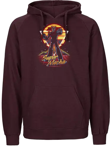 Retro Super Mecha - mecha, robot, japan - Fairtrade Hoodie