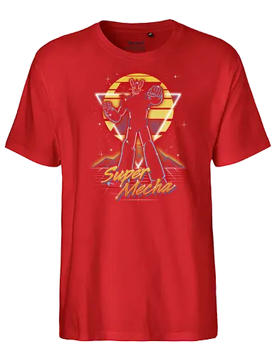 Retro Super Mecha - mecha, robot, japan - Fairtrade T-Shirt