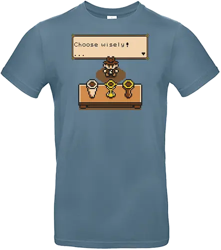Choose your Grail - indiana, adventure, abenteuer, Retro Games, pixel art, pixelart, pixel, joConsole - Standard T-Shirt