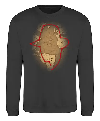 Worlds Greatest Archaeologist - indiana, adventure, abenteuer, Map, Globe, karte, joConsole - Sweatshirt