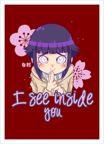 I See Inside You - hinata, shipuuden, manga, anime, psychodelicia - Artprint