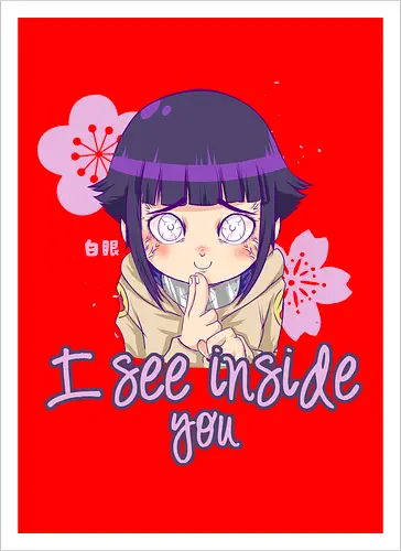 I See Inside You - hinata, shipuuden, manga, anime, psychodelicia - Artprint