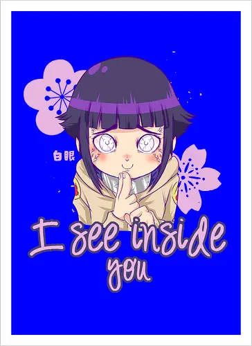 I See Inside You - hinata, shipuuden, manga, anime, psychodelicia - Artprint