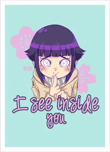 I See Inside You - hinata, shipuuden, manga, anime, psychodelicia - Artprint