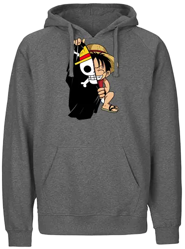 Luffy - ruffy, pirate, anime, manga, wan pisu, psychodelicia - Fairtrade Hoodie