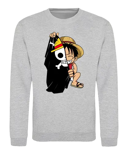 Luffy - ruffy, pirate, anime, manga, wan pisu, psychodelicia - Sweatshirt