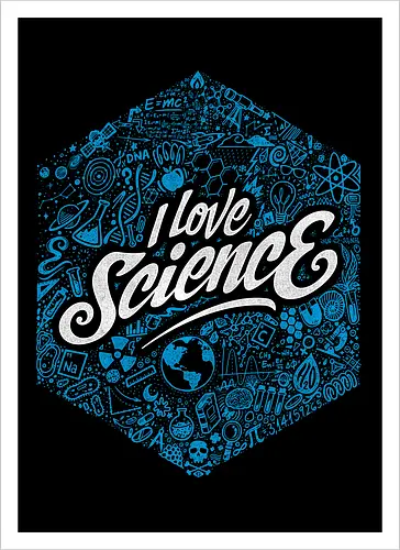 I love Science - wissenschaft, science, physik, chemie, biologie, mathematik - Artprint