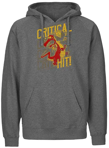 Super Critical Hit - rpg, roleplay, pen and paper, pnp, dice, würfel, critical, hit, w20, d20, dragon, slayer - Fairtrade Hoodie
