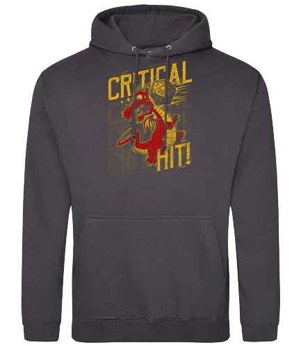 Super Critical Hit - rpg, roleplay, pen and paper, pnp, dice, würfel, critical, hit, w20, d20, dragon, slayer - Standard Hoodie
