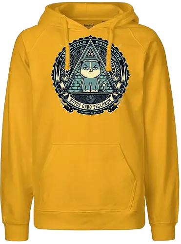 Illumeownati - illuminati, katze, verschwörung, geheimbund, weltherrschaft, cat - Fairtrade Hoodie