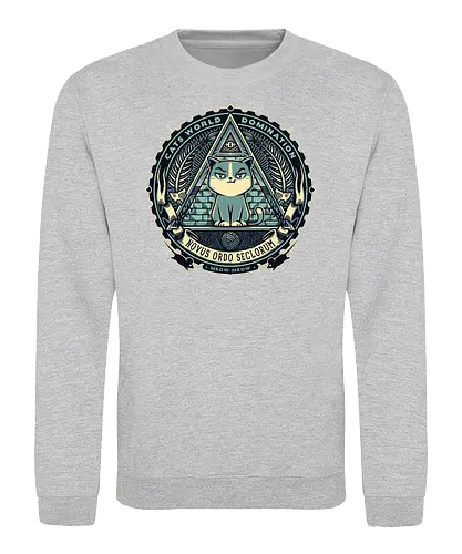 Illumeownati - illuminati, katze, verschwörung, geheimbund, weltherrschaft, cat - Sweatshirt
