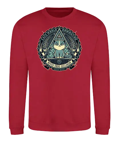 Illumeownati - illuminati, katze, verschwörung, geheimbund, weltherrschaft, cat - Sweatshirt