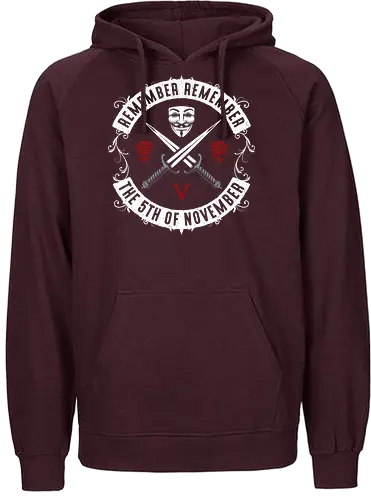 November V - v, vendetta, comic, film - Fairtrade Hoodie