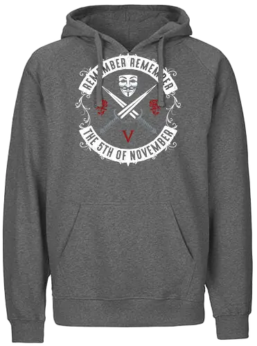 November V - v, vendetta, comic, film - Fairtrade Hoodie
