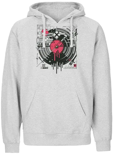 Retro Vinyl - vinyl, schallplatte - Fairtrade Hoodie
