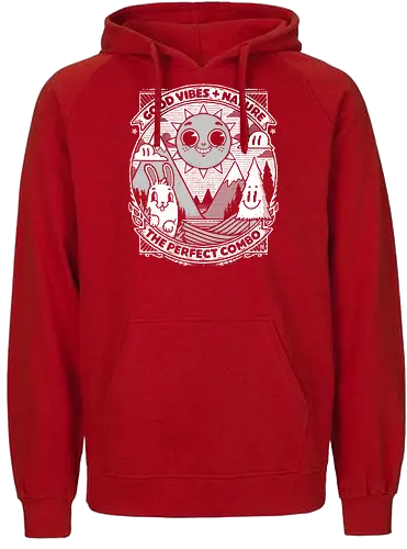 Good Vibes Nature - retro, vibe, nature, hiking - Fairtrade Hoodie