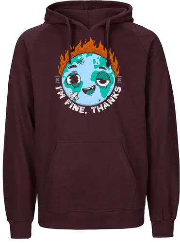 I´m fine - erde, Klimawandel, rth - Fairtrade Hoodie