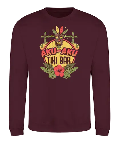 Aku-Aku Tiki Bar - aku aku, Crash, gaming, ilustrata, video game - Sweatshirt