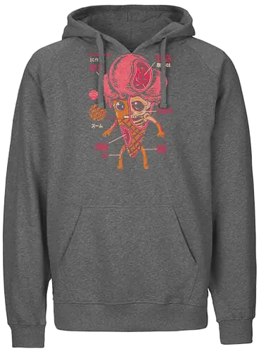 Ice cream kaiju - ilustrata, kaiju, ice cream, ice cream cone - Fairtrade Hoodie