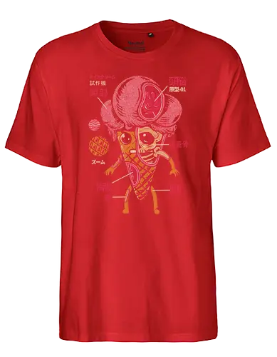 Ice cream kaiju - ilustrata, kaiju, ice cream, ice cream cone - Fairtrade T-Shirt