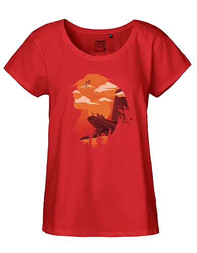 Circle of Life - film, ilustrata, movies, silhouette, löwe, lion, zeichentrick, klassiker, classic movie, cartoon, trickfilm - Fairtrade Girl Shirt