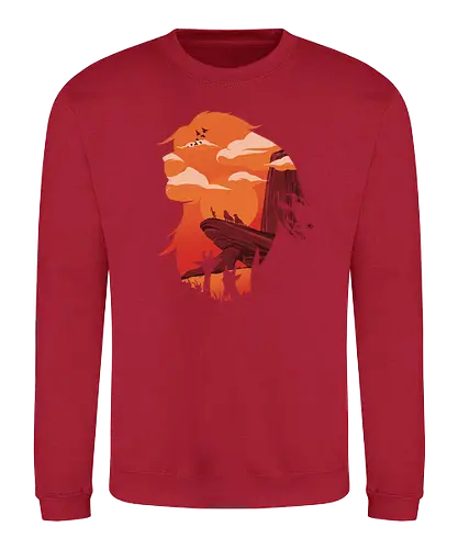 Circle of Life - film, ilustrata, movies, silhouette, löwe, lion, zeichentrick, klassiker, classic movie, cartoon, trickfilm - Sweatshirt
