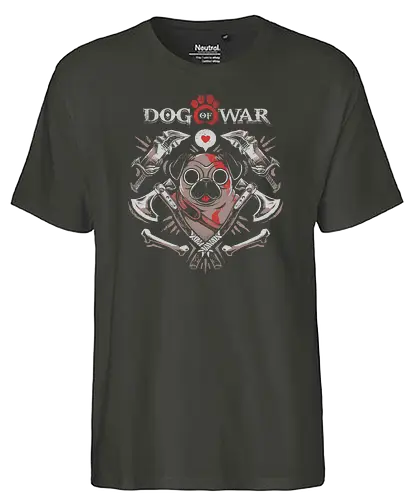 Dog of War - mops, pug, hund, dog, fun, war, krieg, kriegshund, kampfhund - Fairtrade T-Shirt