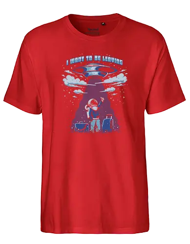 I want to be lving - ufo, weltraum, space - Fairtrade T-Shirt