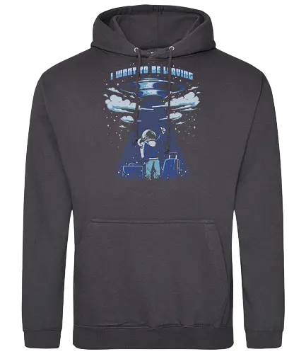 I want to be lving - ufo, weltraum, space - Standard Hoodie