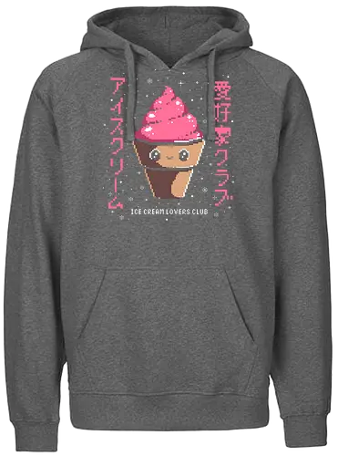 Ice Cream Lovers Club - eis, japan, icecream - Fairtrade Hoodie