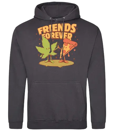Friends Forever - ganja, weed, pizza, essen, munchies, hanf, gras - Standard Hoodie