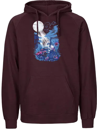 Games on the Woods - gaming, classic gaming, wild, lands, sword, tree, excalibur, Princess, Hero of Time - Fairtrade Hoodie