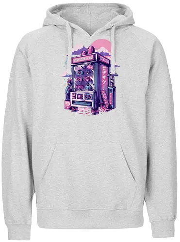 Retro Vending Machine - retro, gaming, classic gaming, japan, nippon, otaku, console, cartigde, 80s, 90s - Fairtrade Hoodie