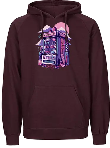 Retro Vending Machine - retro, gaming, classic gaming, japan, nippon, otaku, console, cartigde, 80s, 90s - Fairtrade Hoodie