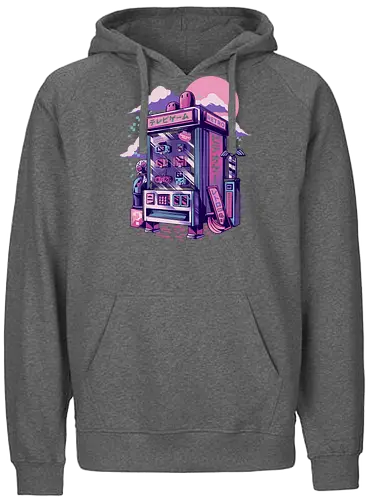 Retro Vending Machine - retro, gaming, classic gaming, japan, nippon, otaku, console, cartigde, 80s, 90s - Fairtrade Hoodie