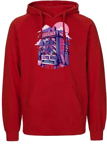 Retro Vending Machine - retro, gaming, classic gaming, japan, nippon, otaku, console, cartigde, 80s, 90s - Fairtrade Hoodie