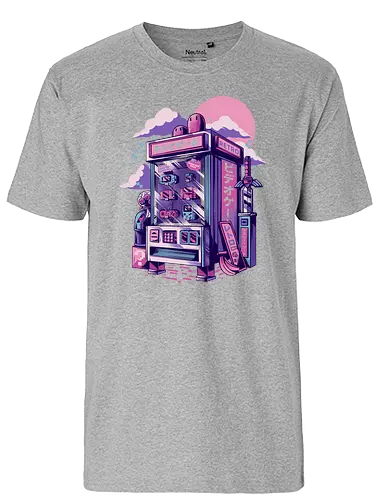 Retro Vending Machine - retro, gaming, classic gaming, japan, nippon, otaku, console, cartigde, 80s, 90s - Fairtrade T-Shirt