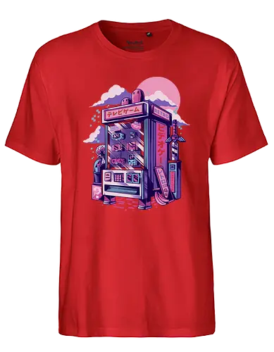 Retro Vending Machine - retro, gaming, classic gaming, japan, nippon, otaku, console, cartigde, 80s, 90s - Fairtrade T-Shirt