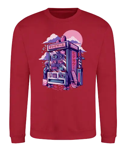Retro Vending Machine - retro, gaming, classic gaming, japan, nippon, otaku, console, cartigde, 80s, 90s - Sweatshirt